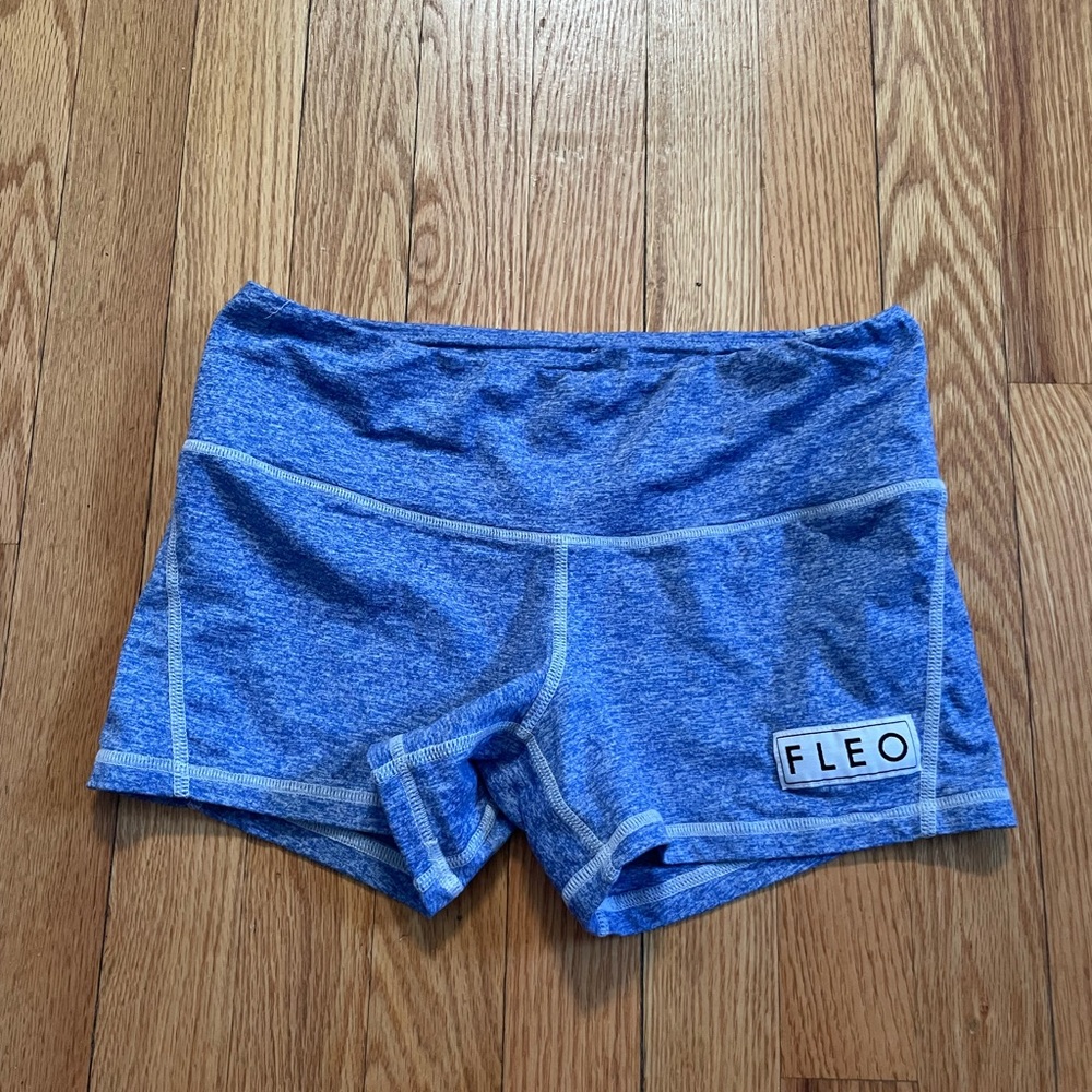 Fleo 3.25 mid rise Heather blue shorts